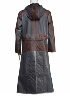 Pubg Full Lenght Leather Coat With Hoodie