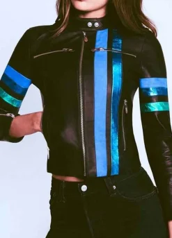 Rachel Bilson Take Two (Sam Swift) Moto Racer Black Leather Jacket