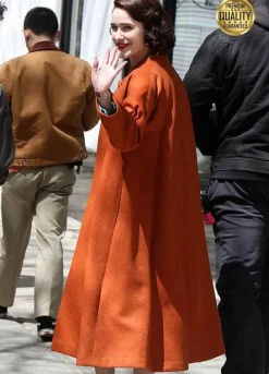 Rachel Brosnahan The Marvelous Mrs. Maisel Brown Coat
