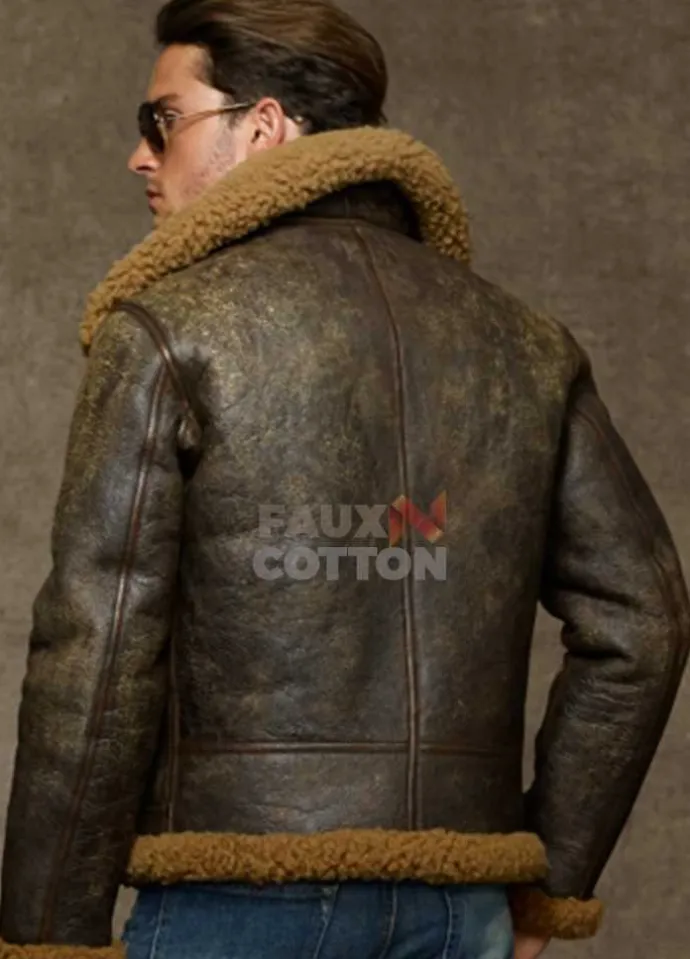 Ralph Lauren Brown Dover Shearling Polo Bomber Jacket