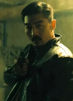 Reacher 2025 Brian Tee (Quinn) Black Leather Jacket