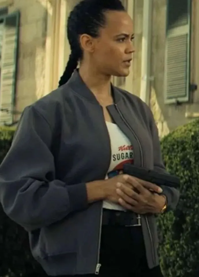 Reacher 2025 Frances Neagley (Maria Sten) Grey Bomber Jacket