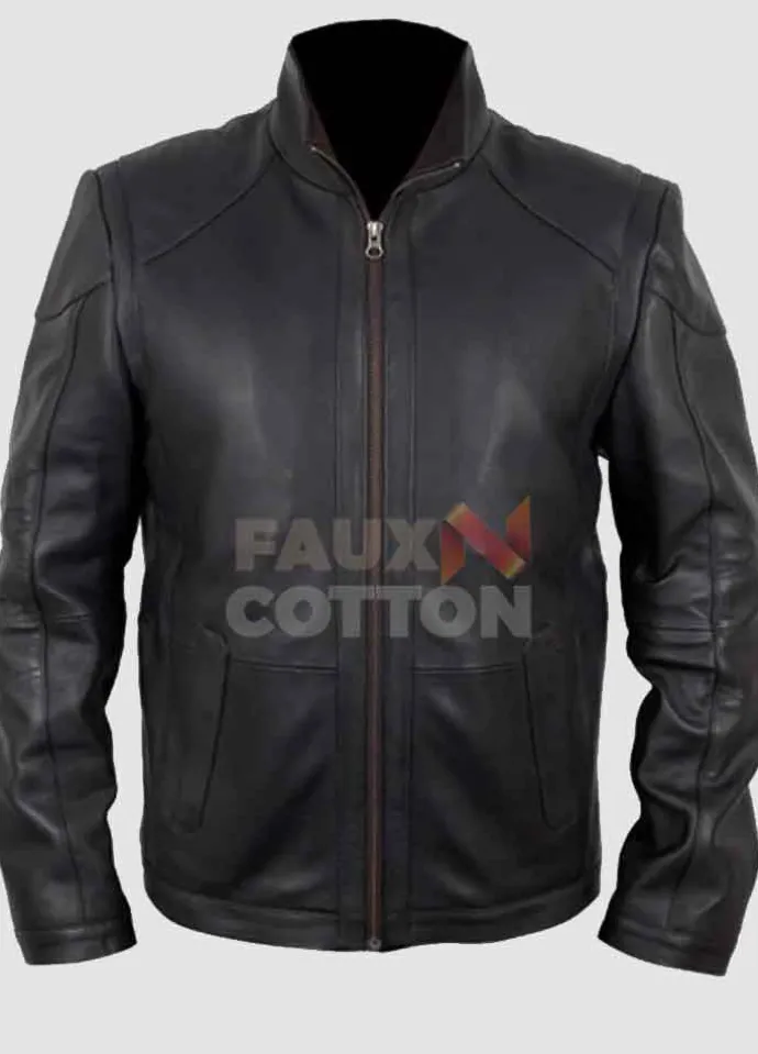 Red 2 Bruce Willis Black Leather Jacket