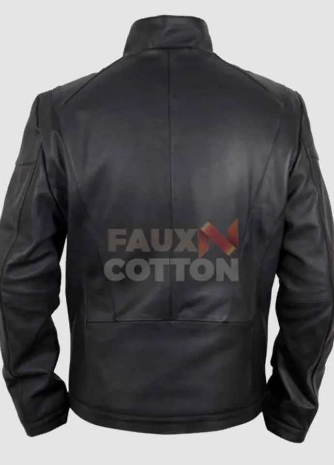 Red 2 Bruce Willis Black Leather Jacket
