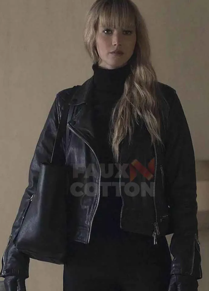 Red Sparrow Jennifer Lawrence Leather Jacket