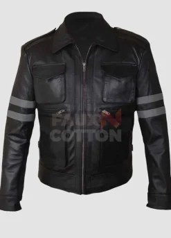 Resident Evil 6 Leon S. Kennedy Black Leather Jacket
