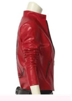 RESIDENT EVIL 2 STEPHANIE PANISELLO (CLAIRE REDFIELD) DARK RED LEATHER JACKET