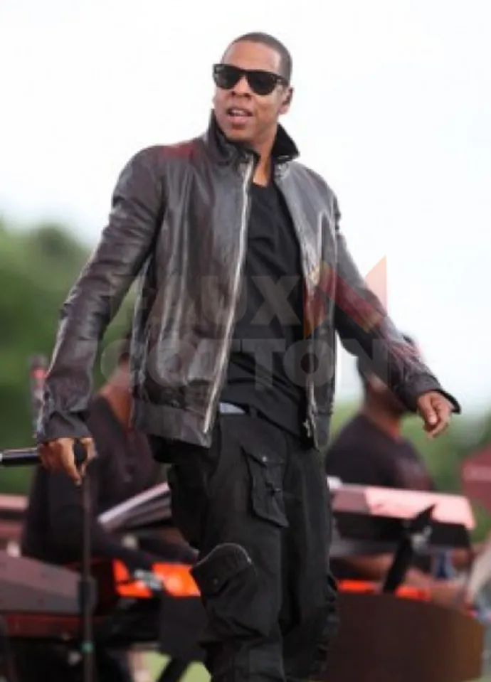 RICK OWENS JAY Z BLACK LEATHER JACKET