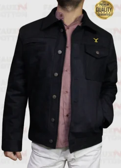 RIP WHEELER YELLOWSTONE (COLE HAUSER) BLACK COTTON JACKET