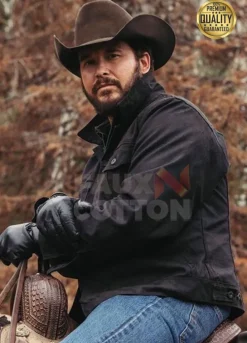 RIP WHEELER YELLOWSTONE (COLE HAUSER) BLACK COTTON JACKET