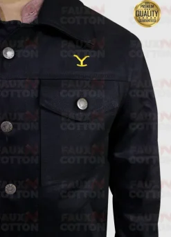 RIP WHEELER YELLOWSTONE (COLE HAUSER) BLACK COTTON JACKET