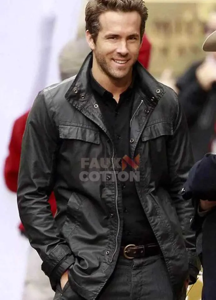 R.I.P.D Sheriff Nick Walker (Ryan Reynolds) Black Leather Jacket