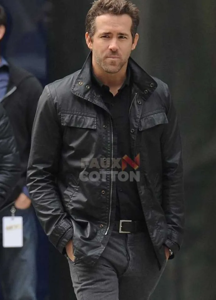 R.I.P.D Sheriff Nick Walker (Ryan Reynolds) Black Leather Jacket