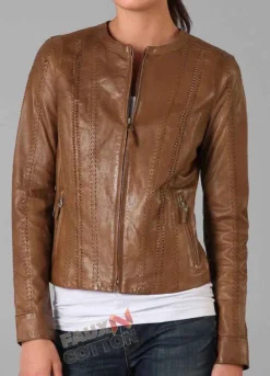 Rizzoli & Isles Sasha Alexander (Maura Isles) Brown Leather Jacket