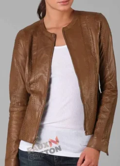 Rizzoli & Isles Sasha Alexander (Maura Isles) Brown Leather Jacket