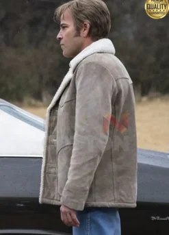 Roland West True Detective Shearling Suede Leather Jacket