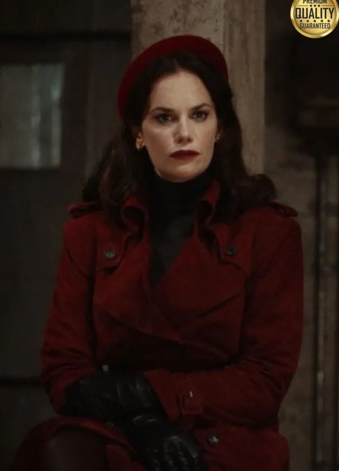 Ruth Wilson His Dark Materials Season 2 Red Trench Coat