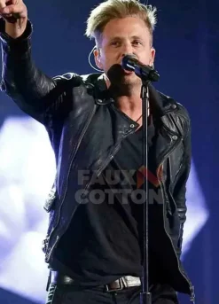 Ryan Tedder Black Leather Jacket