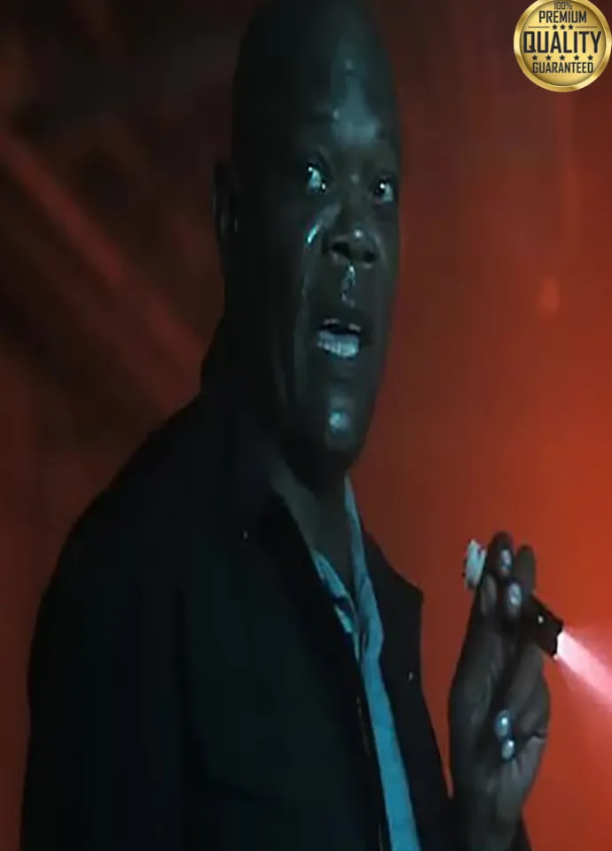 Samuel L. Jackson Spiral Marcus Black Cotton Jacket