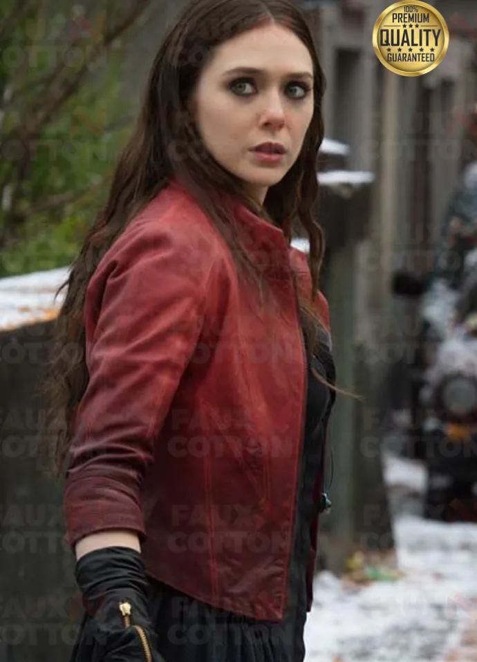 SCARLET WITCH AVENGERS AGE OF ULTRON ( ELIZABETH OLSEN ) RED JACKET