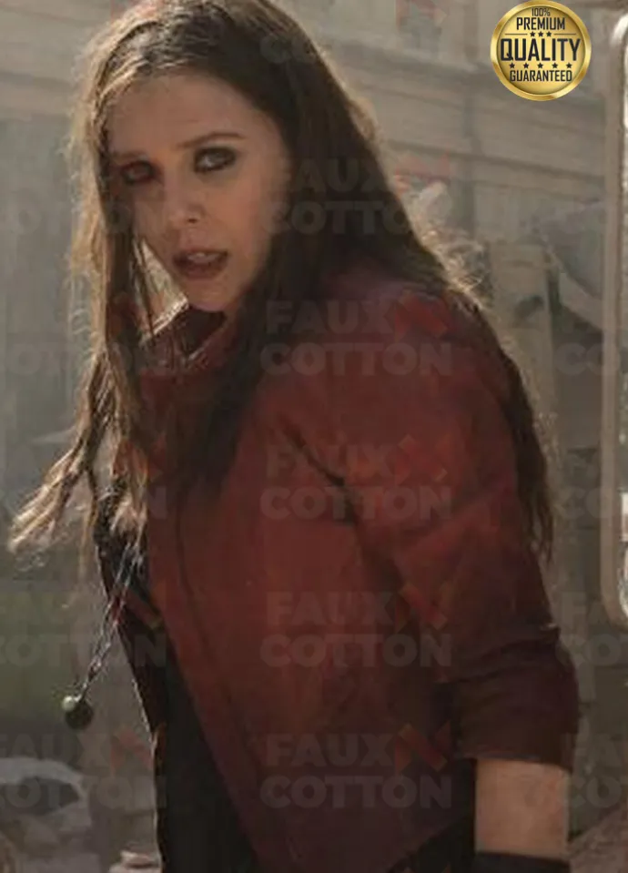 SCARLET WITCH AVENGERS AGE OF ULTRON ( ELIZABETH OLSEN ) RED JACKET