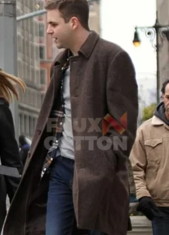 SECOND ACT ALAN AISENBERG BROWN WOOL COAT
