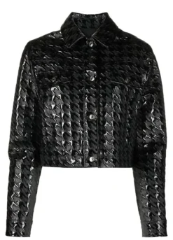 Selena Gomez Houndstooth Pattern Jacket