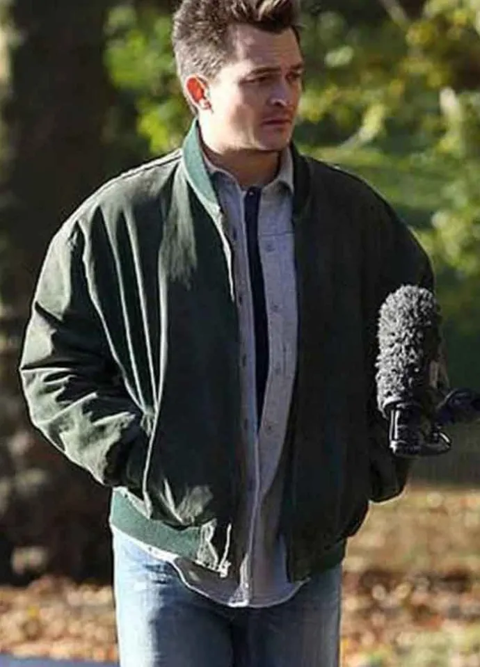 SEPARATION (JEFF) RUPERT FRIEND BOMBER LEATHER JACKET