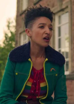 Sex Education S02 (Ola Nyman) Patricia Allison Green Cotton Jacket