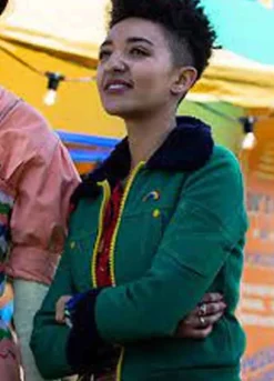Sex Education S02 (Ola Nyman) Patricia Allison Green Cotton Jacket