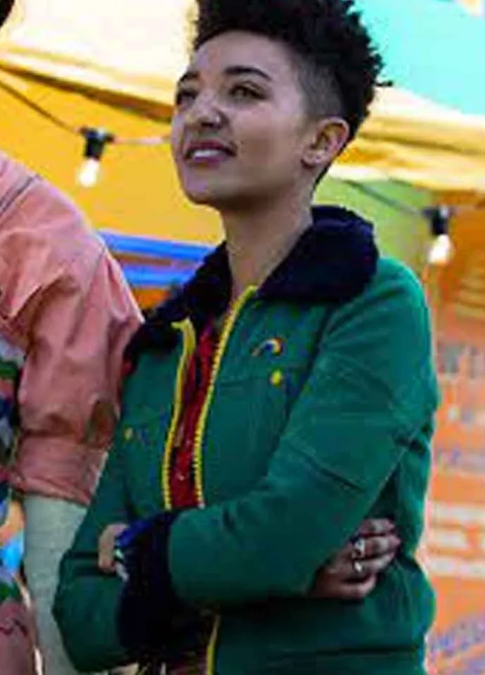 Sex Education S02 (Ola Nyman) Patricia Allison Green Cotton Jacket