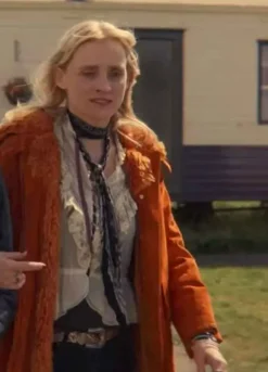 Sex Education Season 2 (Erin Wiley) Anne-Marie Duff Brown Wool Coat