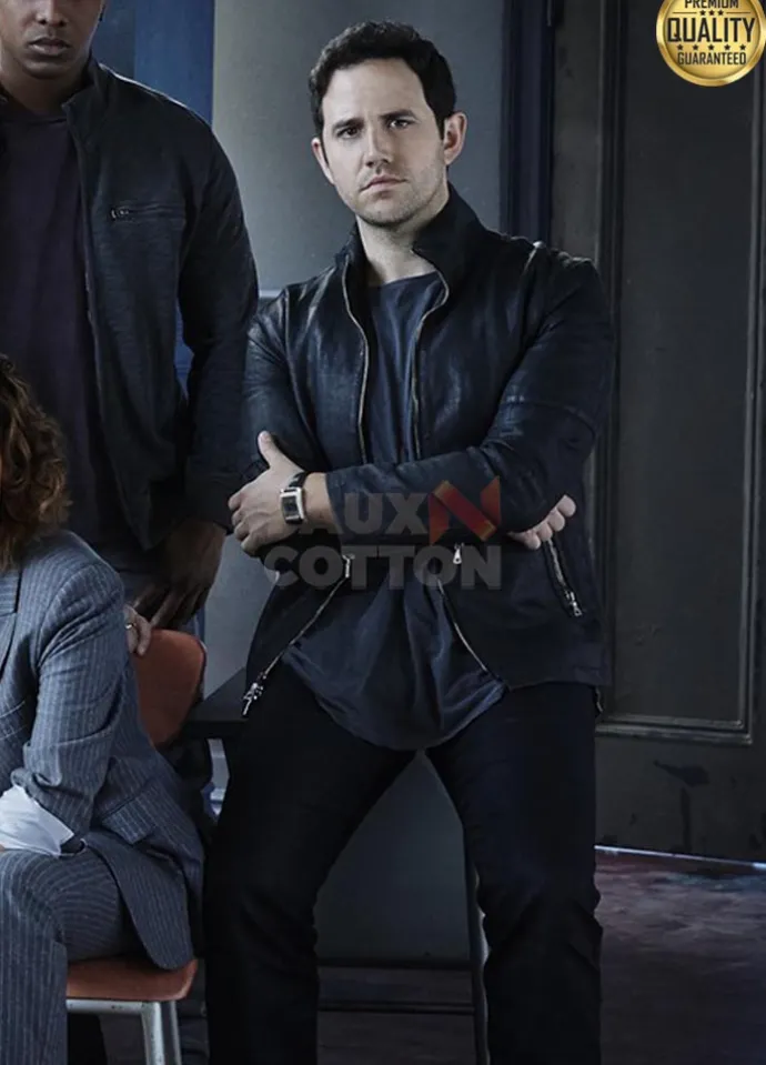 Shades Of Blue Santino Fontana Leather Jacket