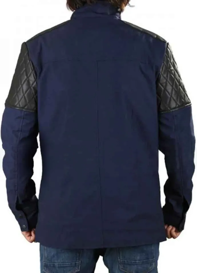 SHADOWHUNTERS (ALEC LIGHTWOOD) MATTHEW DADDARIO BLUE LEATHER JACKET