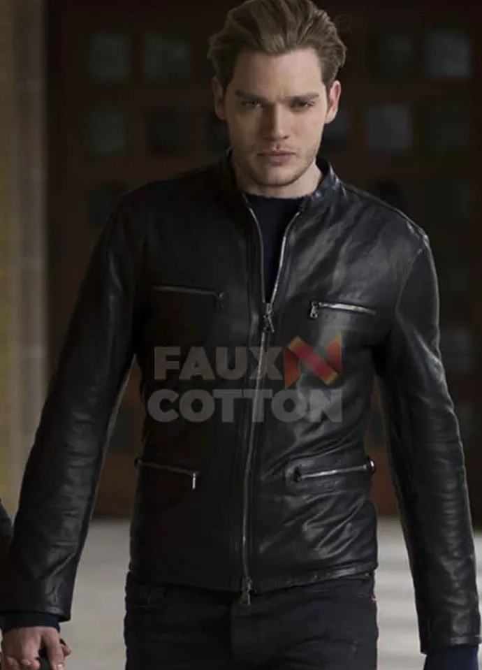 Shadowhunters Dominic Sherwood Black Leather Jacket
