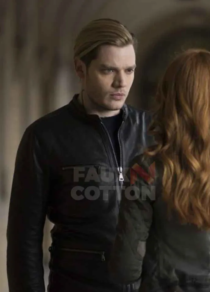 Shadowhunters Dominic Sherwood Black Leather Jacket