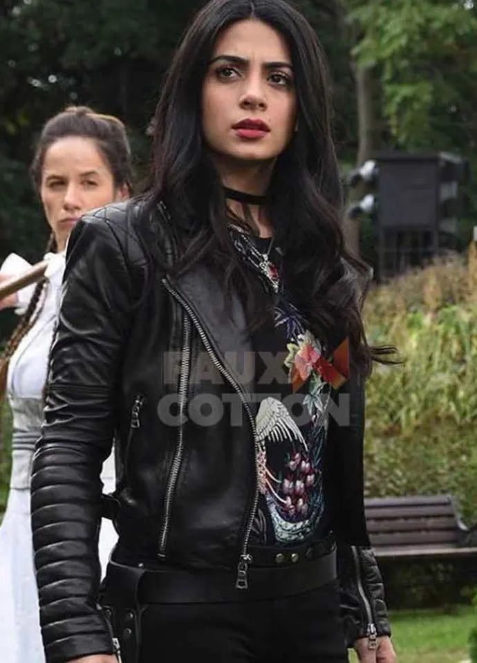 Shadowhunters Emeraude Toubia Black Leather Jacket