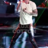 Singer Adam Levine Black Leather Pant