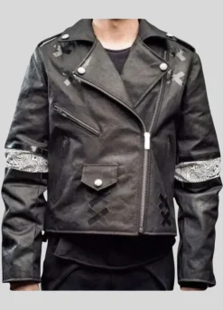 SINGER JULIAN CASABLANCAS DAFT PUNK (INSTANT CRUSH) SHARK BLACK LEATHER JACKET