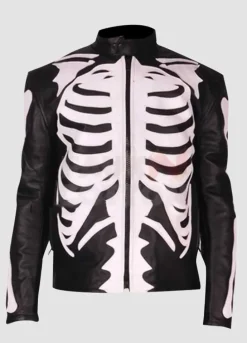 Skeleton Leather Motorcycle Jacket