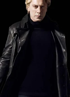 SKYFALL (SILVA) JAVIER BARDEM BLACK LEATHER TRENCH COAT