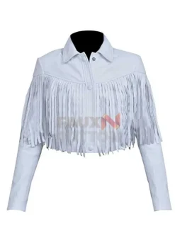 Sloane Peterson Ferris Bueller's Day Off White Fringe Leather Jacket