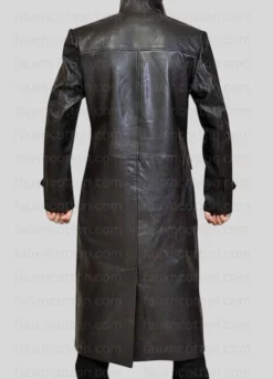 Smallville S9 Superman Clark Kent (Tom Welling) Black Leather Trench Coat