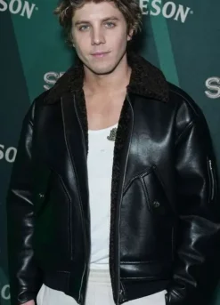Smile 2 Lukas Gage Black Shearling Jacket
