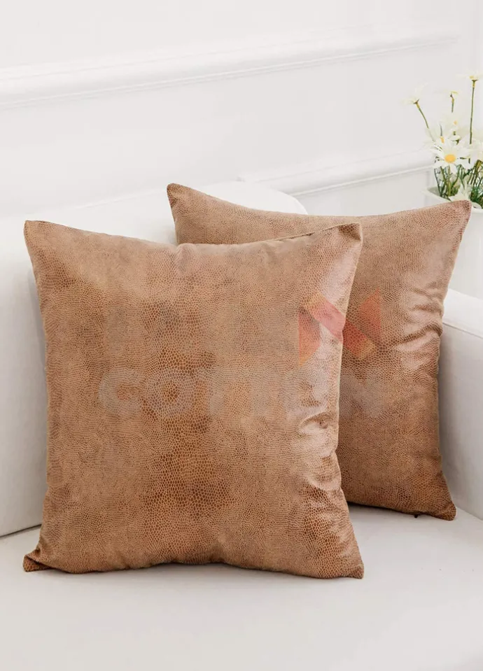 Snake Skin Brown Pillow Covers 18x18 Inch