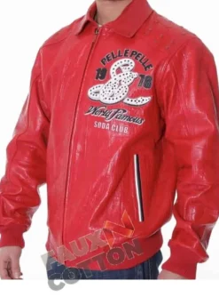 Soda Club Pelle Pelle Red Leather Jacket