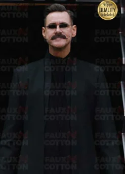 Sonic The Hedgehog Jim Carrey (Dr. Ivo Robotnik) Black Wool Coat