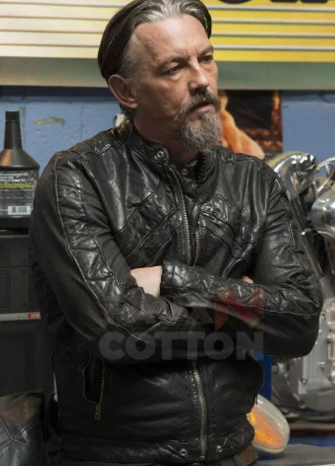 Sons of Anarchy Tommy Flanagan Black Leather Jacket