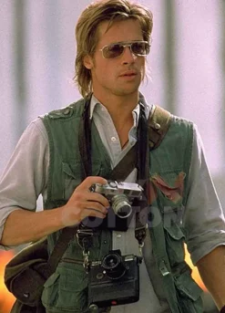 Spy Game Brad Pitt Green Cotton Vest
