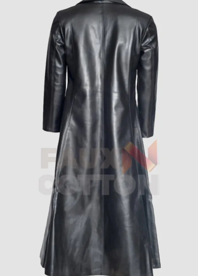 Steampunk Gothic Mens Long Black Trench Coat